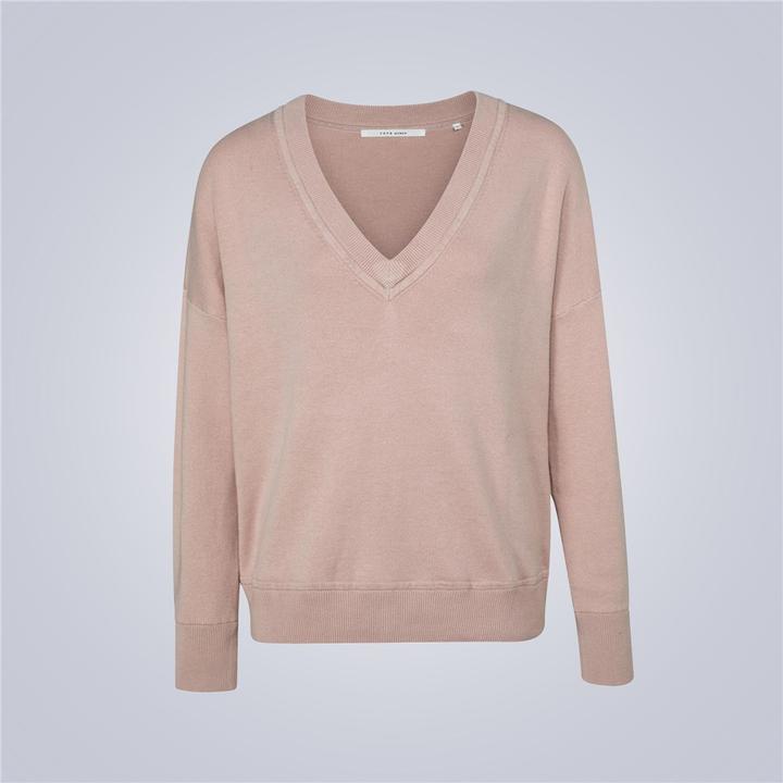 BOXY SWEATER M Pink Relaxed V Neck M2 Boutiques