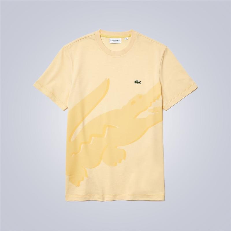 T shirt clearance jaune lacoste