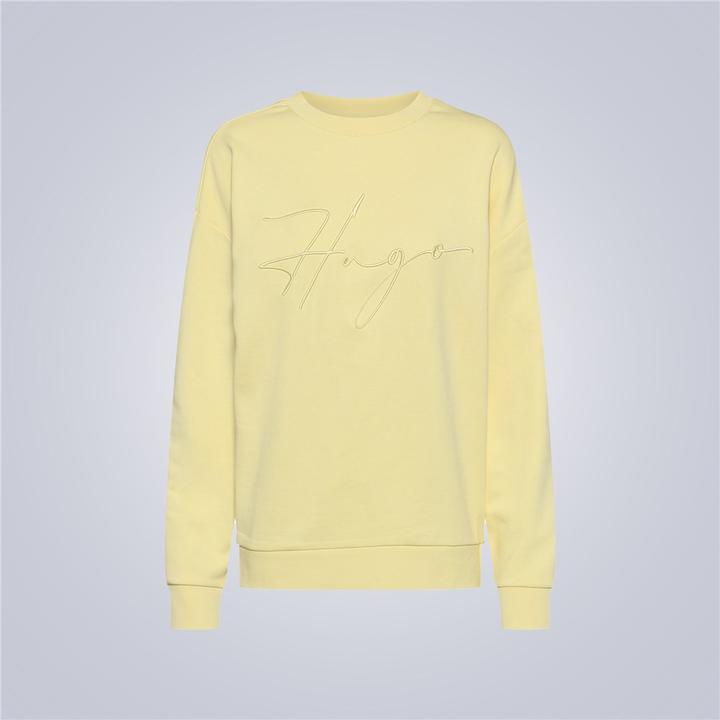 Pastel yellow shop crew neck sweatshirt