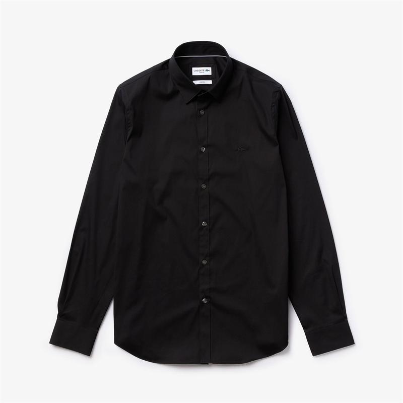 Black shirt mens slim fit best sale