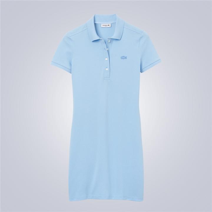 PIQUE POLO DRESS 36 Light Blue Slim M2 Boutiques