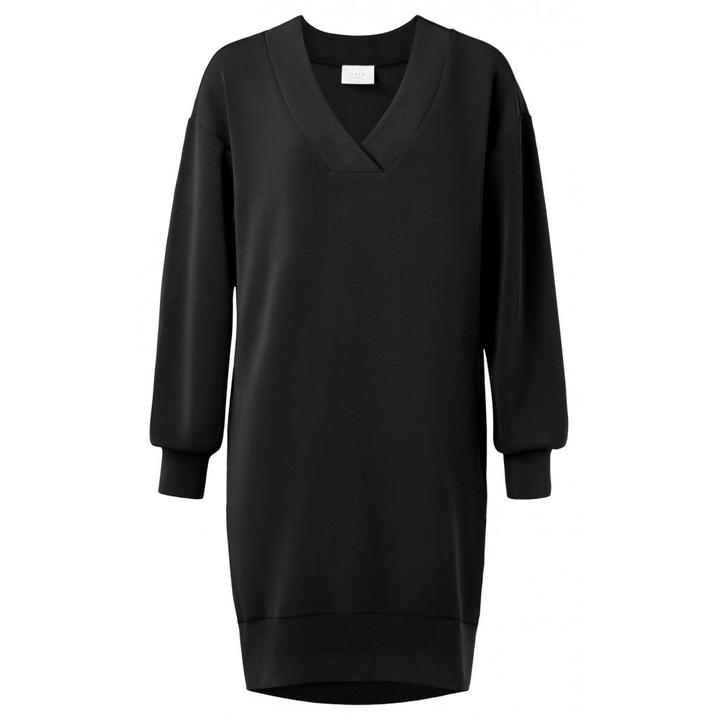 Black v shop neck sweater dress