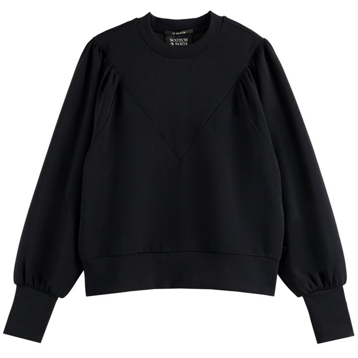 SWEAT-SHIRT RAGLAN M Black Crew-Neck | M2 Boutiques