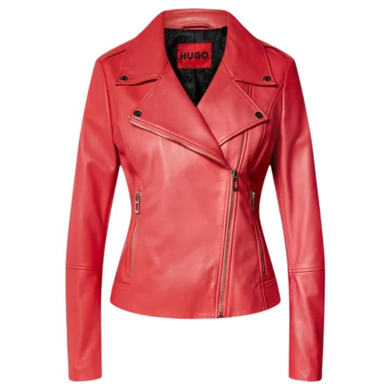 Coral shop biker jacket