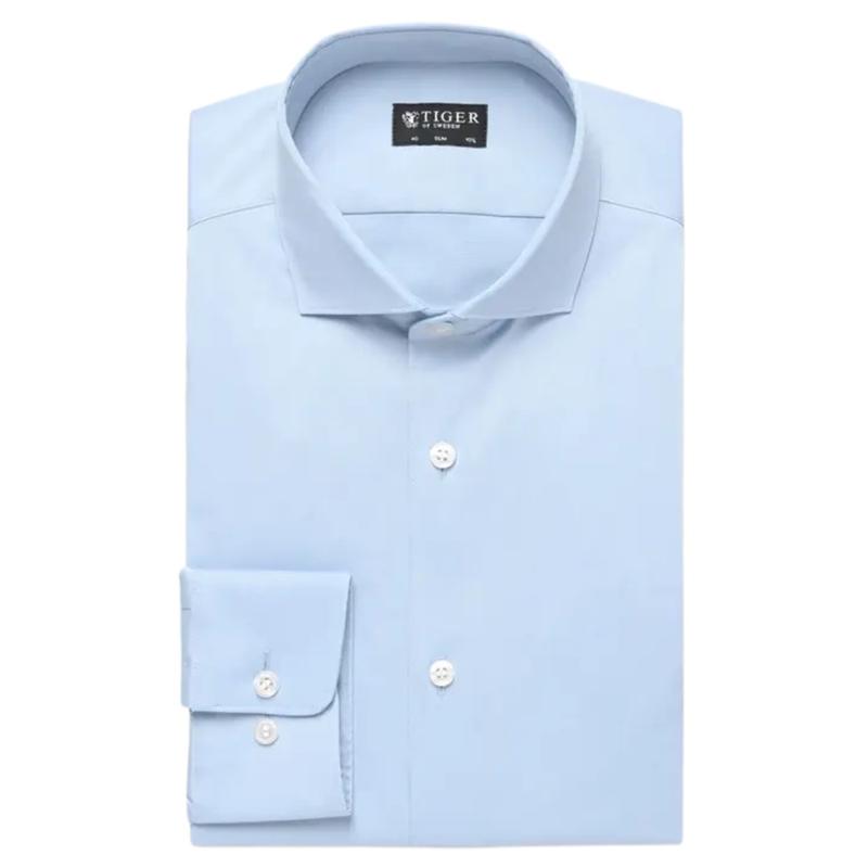 Light blue slim fit hot sale shirt