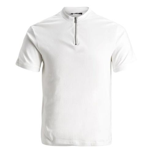 ZIPPER POLO SHIRT White XL Zipped Collar | M2 Boutiques ZIPPER POLO SHIRT White XL Zipped Collar | M2 Boutiques
