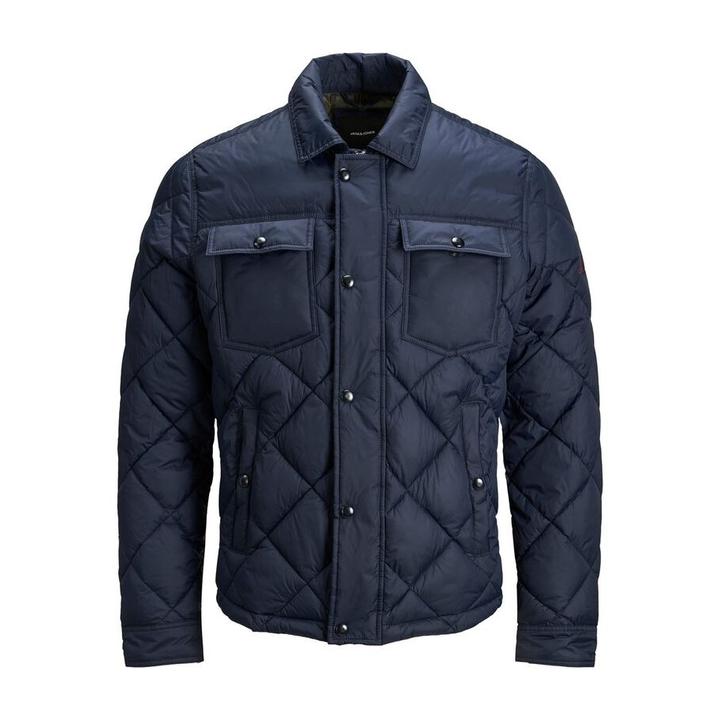 Blue quilted jacket best sale