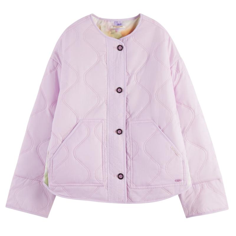 QUILTED REVERSIBLE COAT S Lilac M2 Boutiques