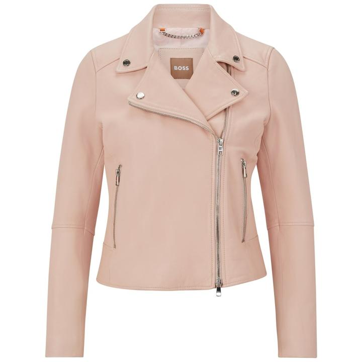 Pastel pink deals leather jacket