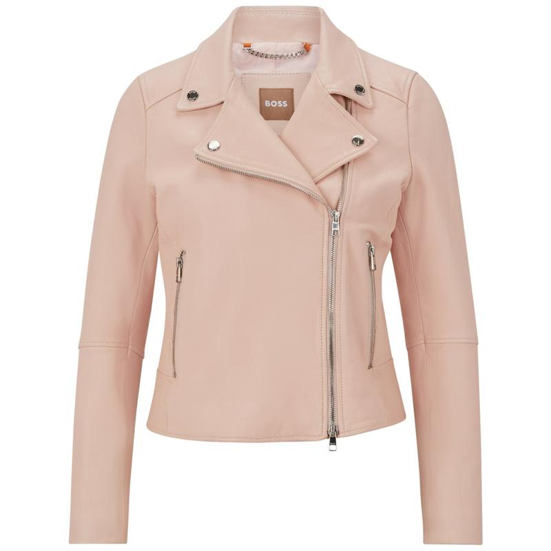 Dusky pink hot sale leather jacket