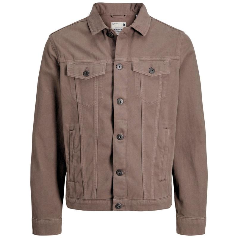 Brown Oversized Cropped Denim Jacket - Boutique Twenty Two