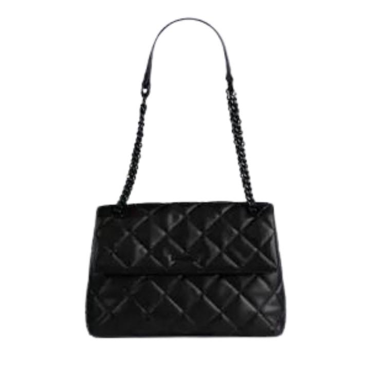 Black quilted handbag hotsell