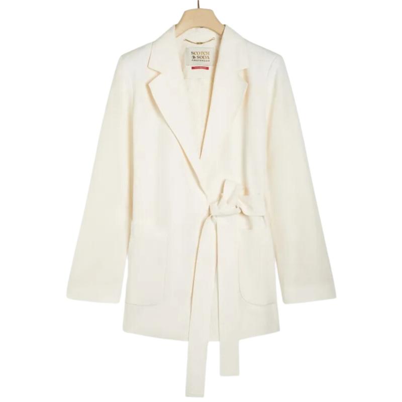 Cream clearance wrap jacket