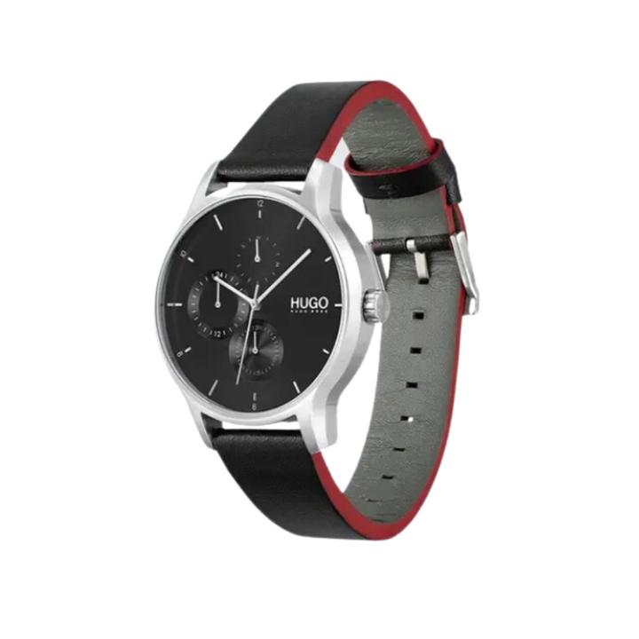 Red and black discount watch