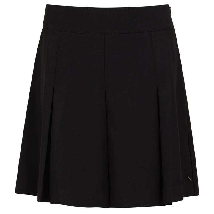 Black Tennis Pleated School Mini Skirt 