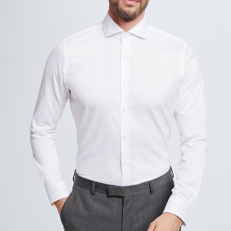Skinny fit white dress shirt 2025