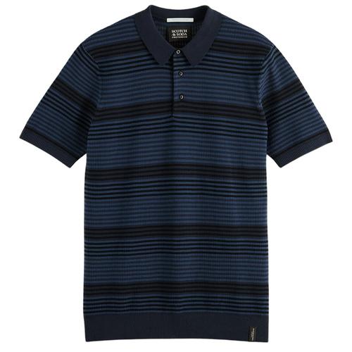 Navy blue hotsell striped polo shirt