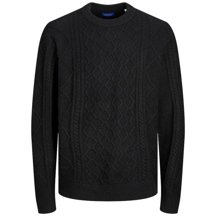 Black cable hot sale knit sweater