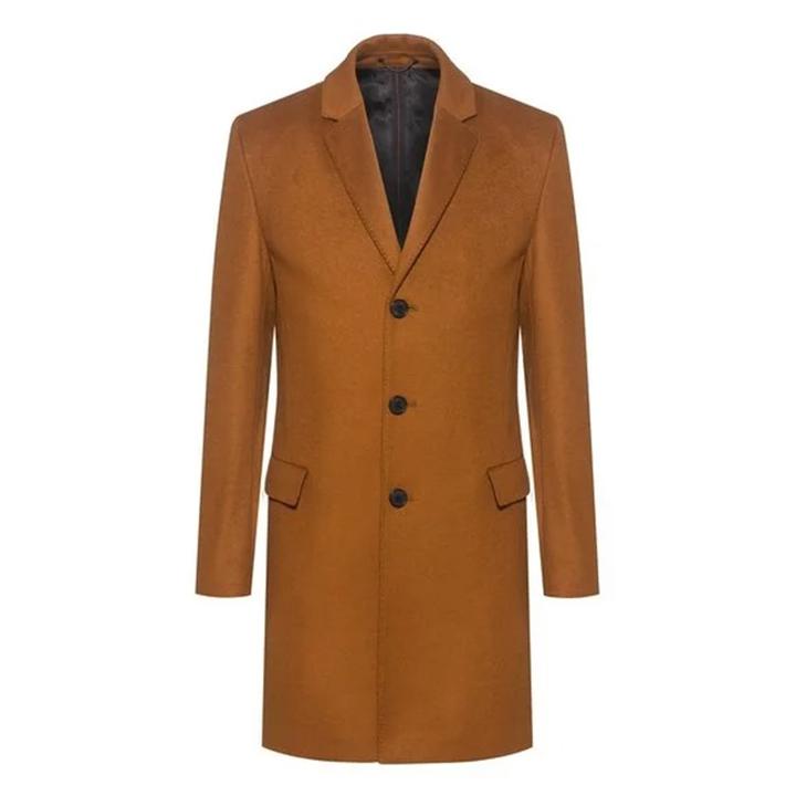 Mens wool coats slim on sale fit