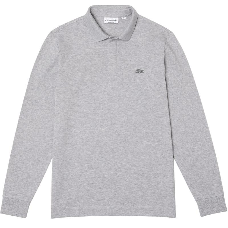 Lacoste grey 2024 long sleeve polo