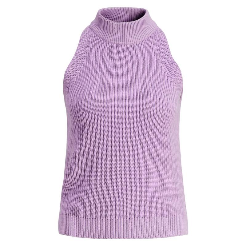 Purple sleeveless turtleneck best sale