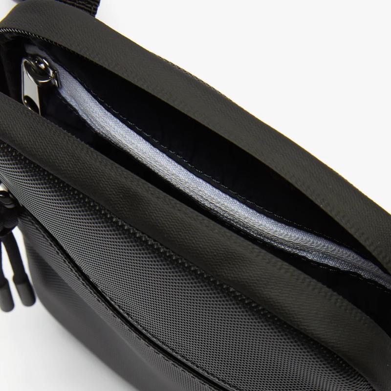 Men s LCST Coated Canvas Small Flat Crossbody Bag ONE SIZE Black