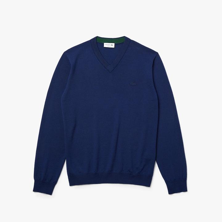 Navy blue wool outlet sweater