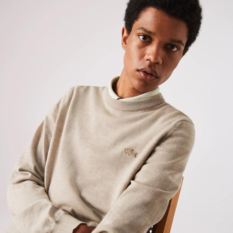 Beige wool sweater best sale