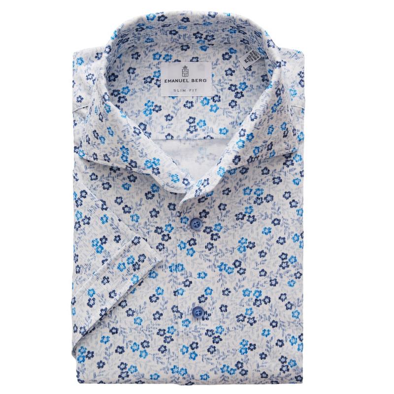 Blue floral shirt best sale