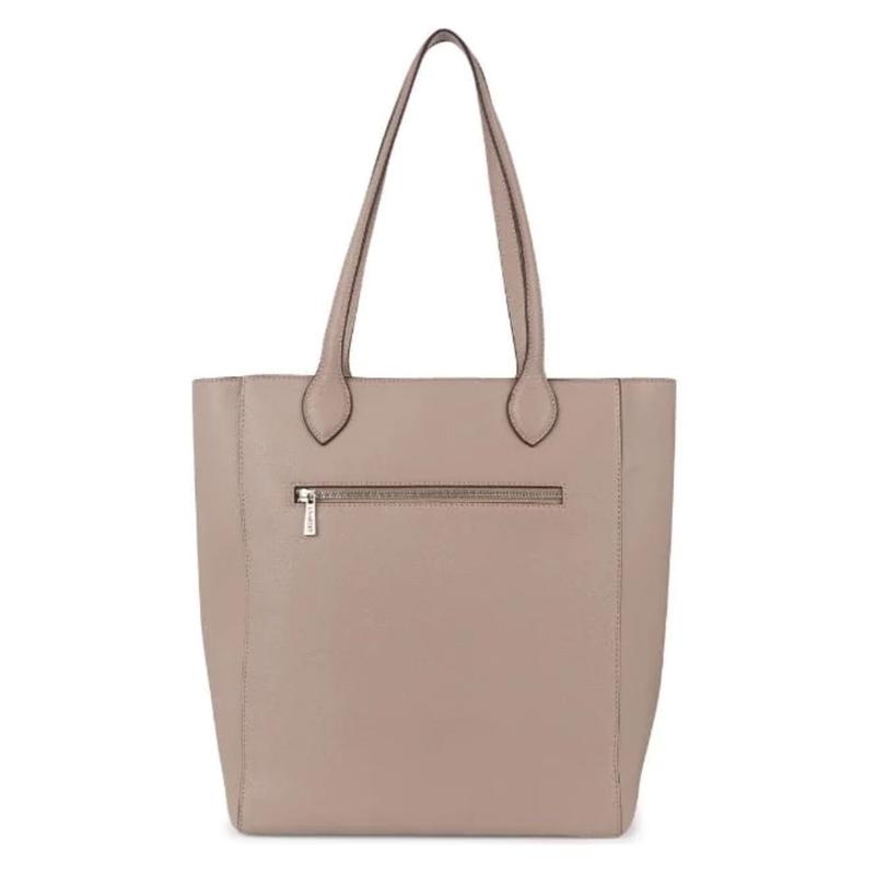 Taupe leather tote bag sale