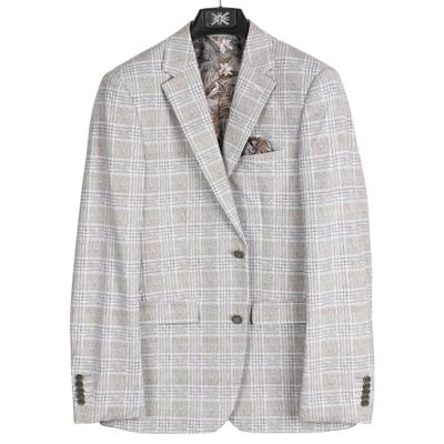 Beige plaid blazer best sale