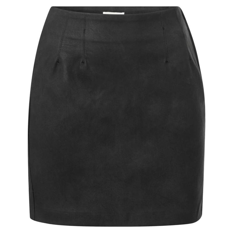 Black pleather skirt best sale