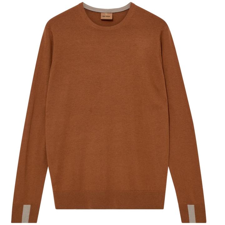 Burnt orange crew neck sweater best sale