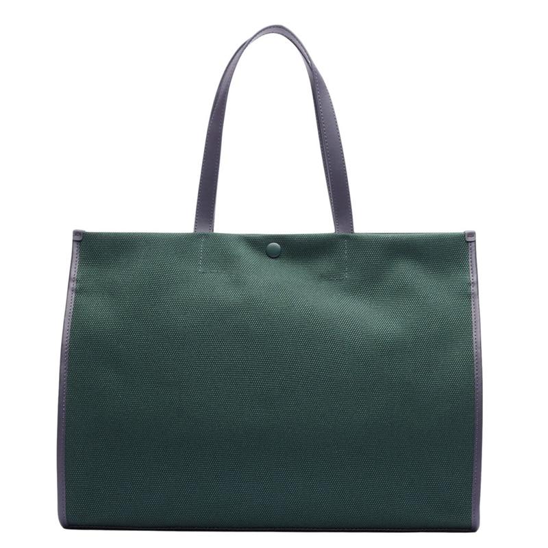 Green canvas tote sale