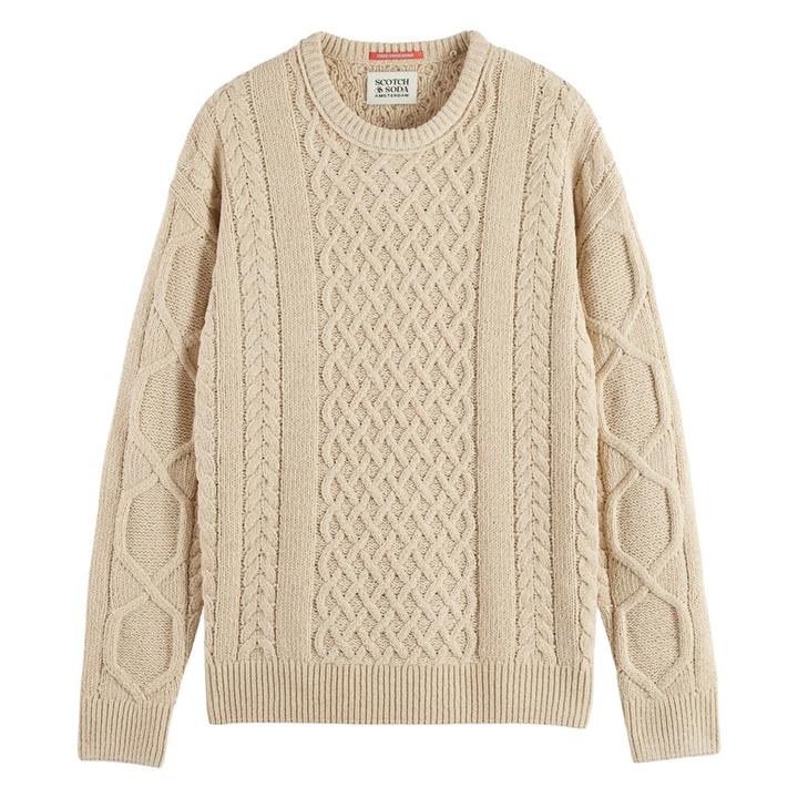 DISCOVERED/(U)CABLE DAMAGE KNIT ベージュ DISCOVERED/(U)CABLE DAMAGE KNIT