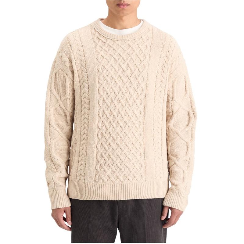 DISCOVERED/(U)CABLE DAMAGE KNIT ベージュ DISCOVERED/(U)CABLE