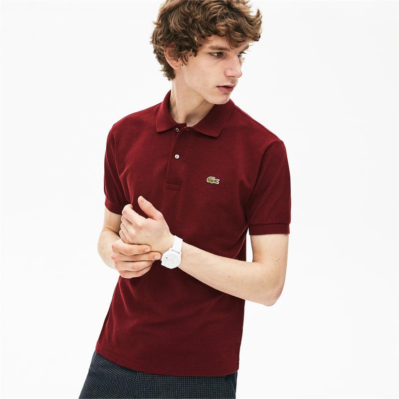 Men's Marl Knit L.12.12 Polo XXL Burgundy