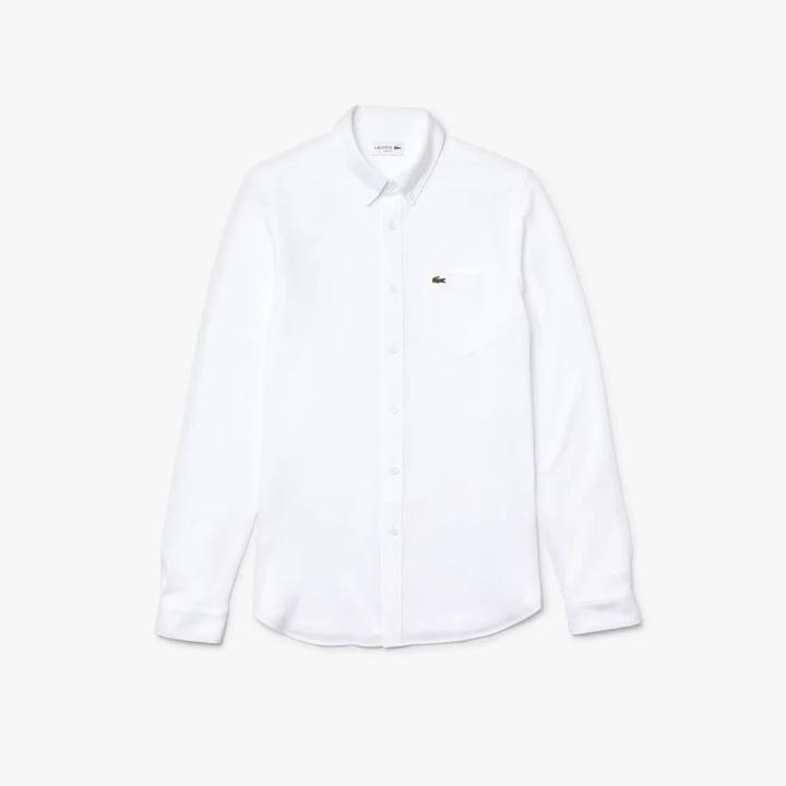 Chemise lacoste blanche clearance slim