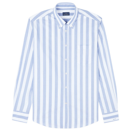 Chemisier Marithé & François Girbaud Coton Blanc Rayé Bleu, Taille XL - Occasion Très Bon état