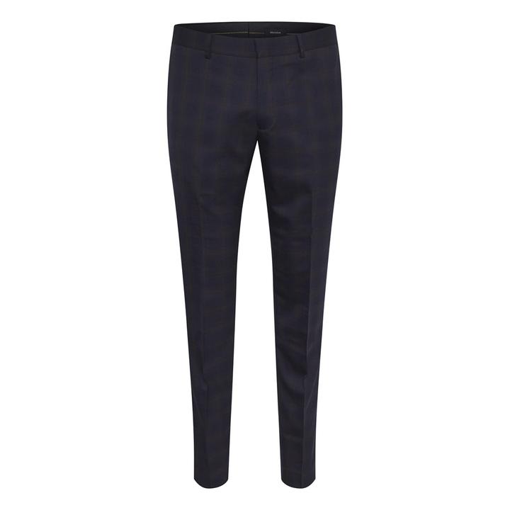 PANTALON DE COSTUME A CARREAUX BRILLANTS MALAS 30 Brun L34 Coupe Semi Slim M2 Boutiques