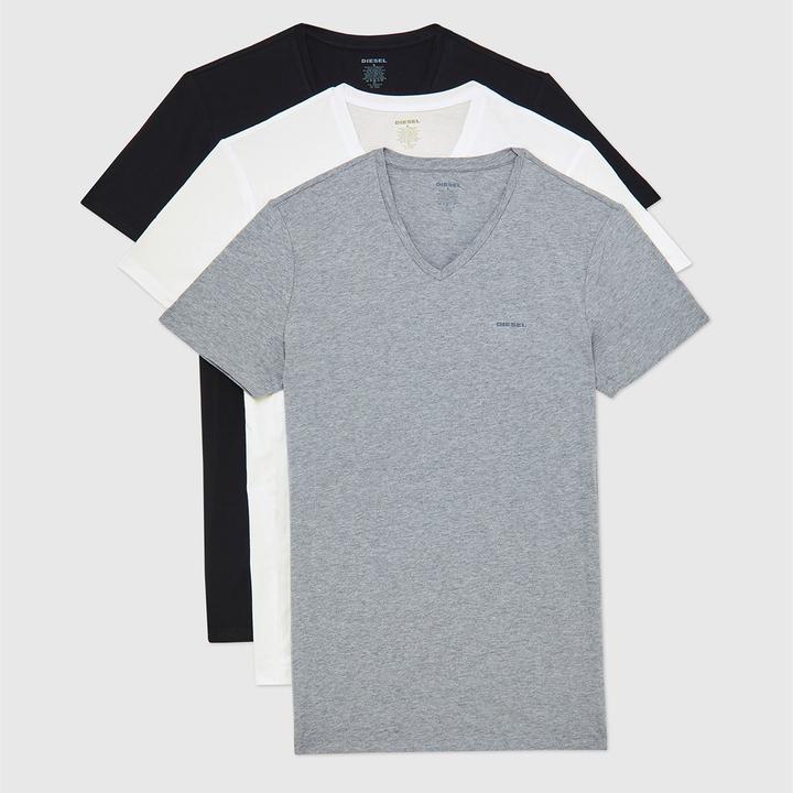 UMTEE-JAKE-V T-shirt 3 Pack L White/Grey/Black V-Neck | M2 Boutiques