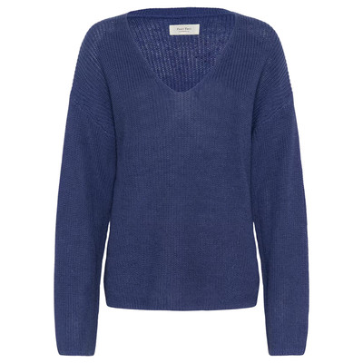 Pull Plissé Bleu - Taille T42/44 (environ L) - Occasion En Très Bon état - Modèle E131