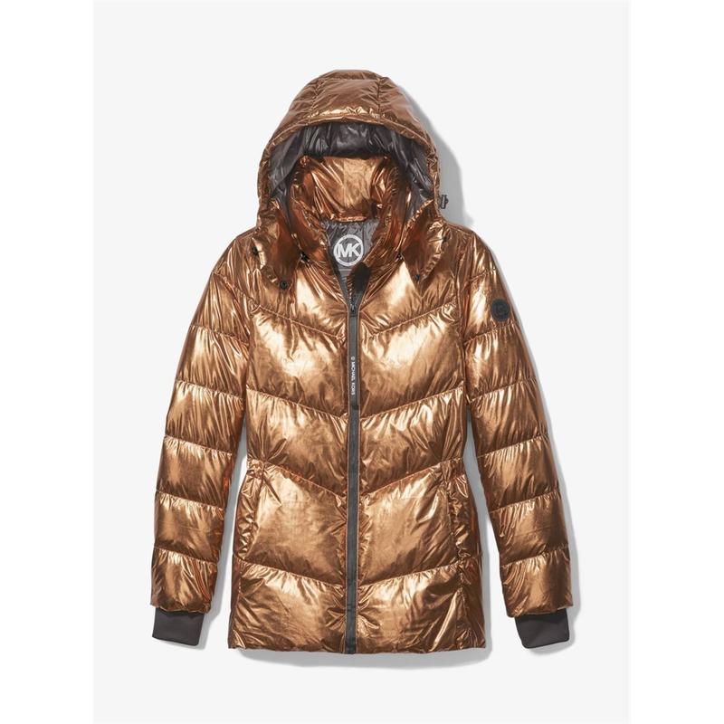 Michael kors chevron quilted packable down jacket online