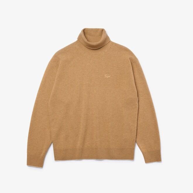 Beige turtleneck sweater best sale