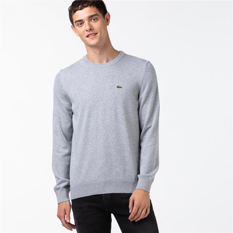 Lacoste grey clearance crew neck sweater