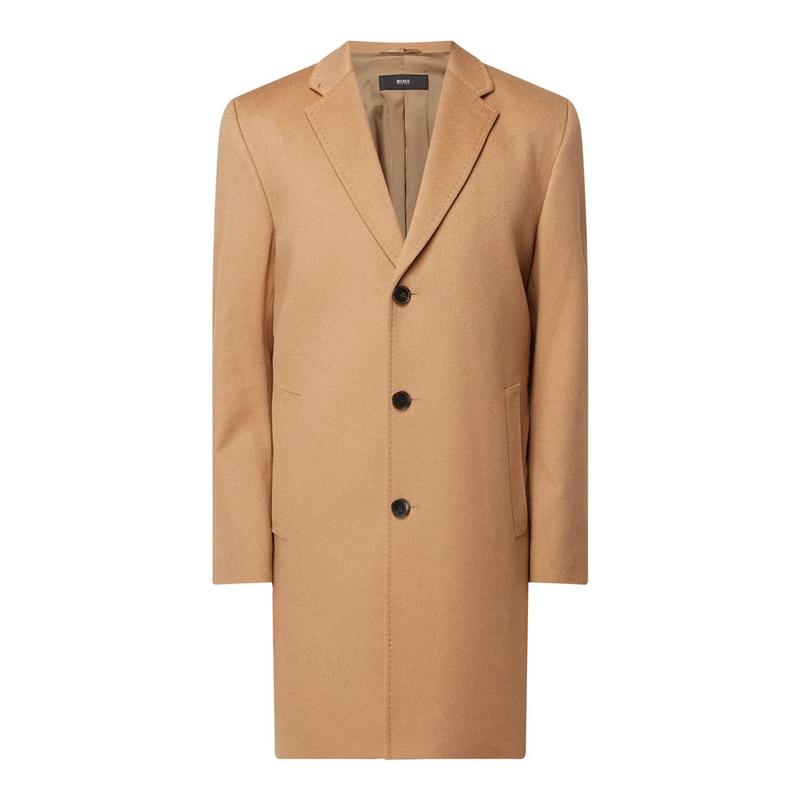 STRATUS WOOL AND CASHMERE COAT 42 Tan