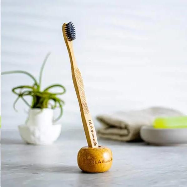 Ola Bamboo - Porte brosse à dent en bambou (unité)