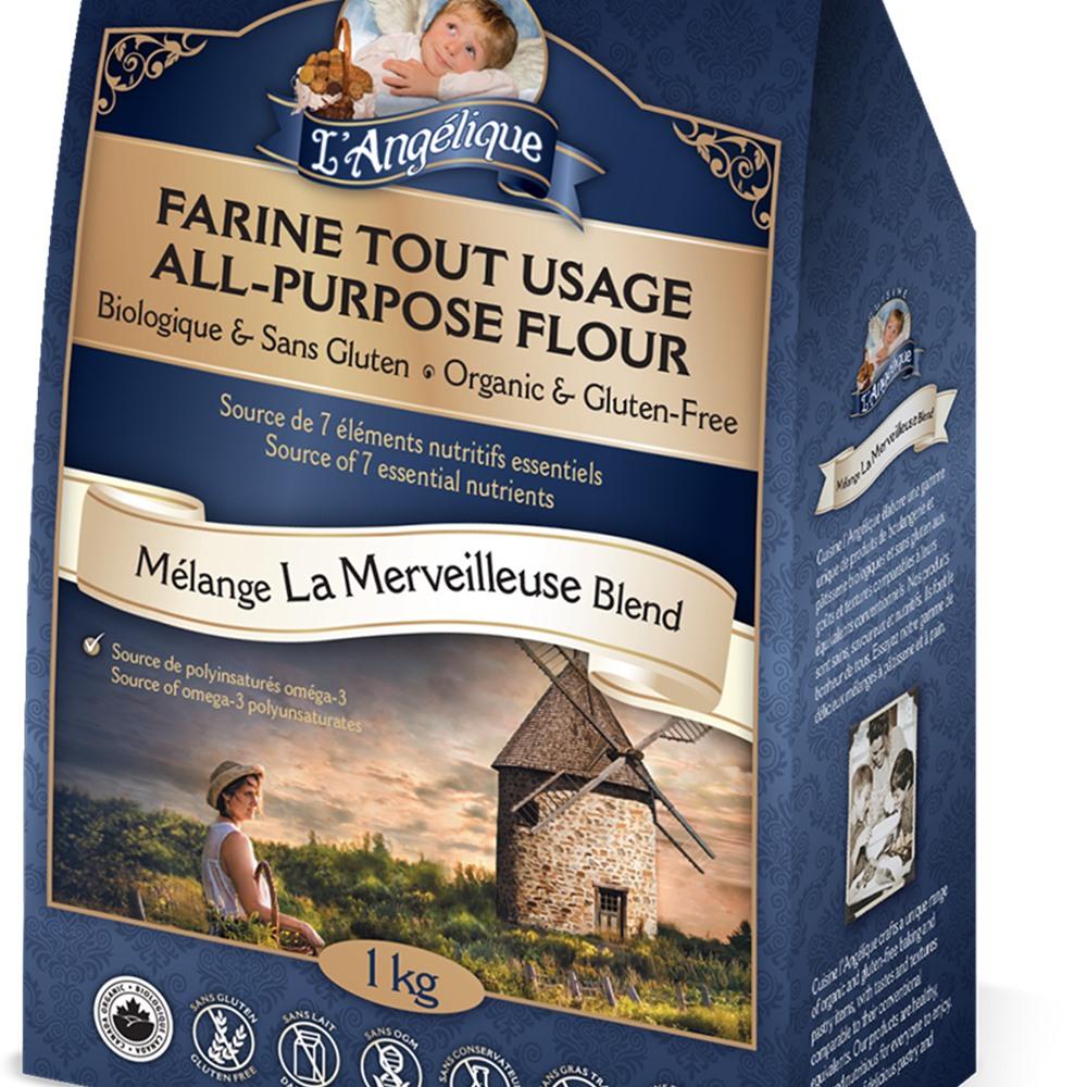 Cuisine l'angelique - Farine "La Merveilleuse" Mélange Tout Usage Bio Sans Gluten 1kg
