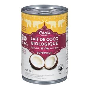 Lait de Coco Bio et Équitable Cha's Conserve
