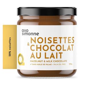 Tartinade Noisette et Chocolat au Lait 58%